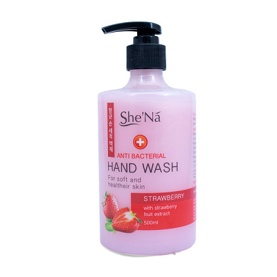 She Na Hand Wash Anti Bacterial Strawberry 500ml